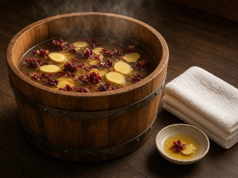 Chuẩn bị ngâm chân
